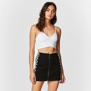 Carmar checkered trim skirt